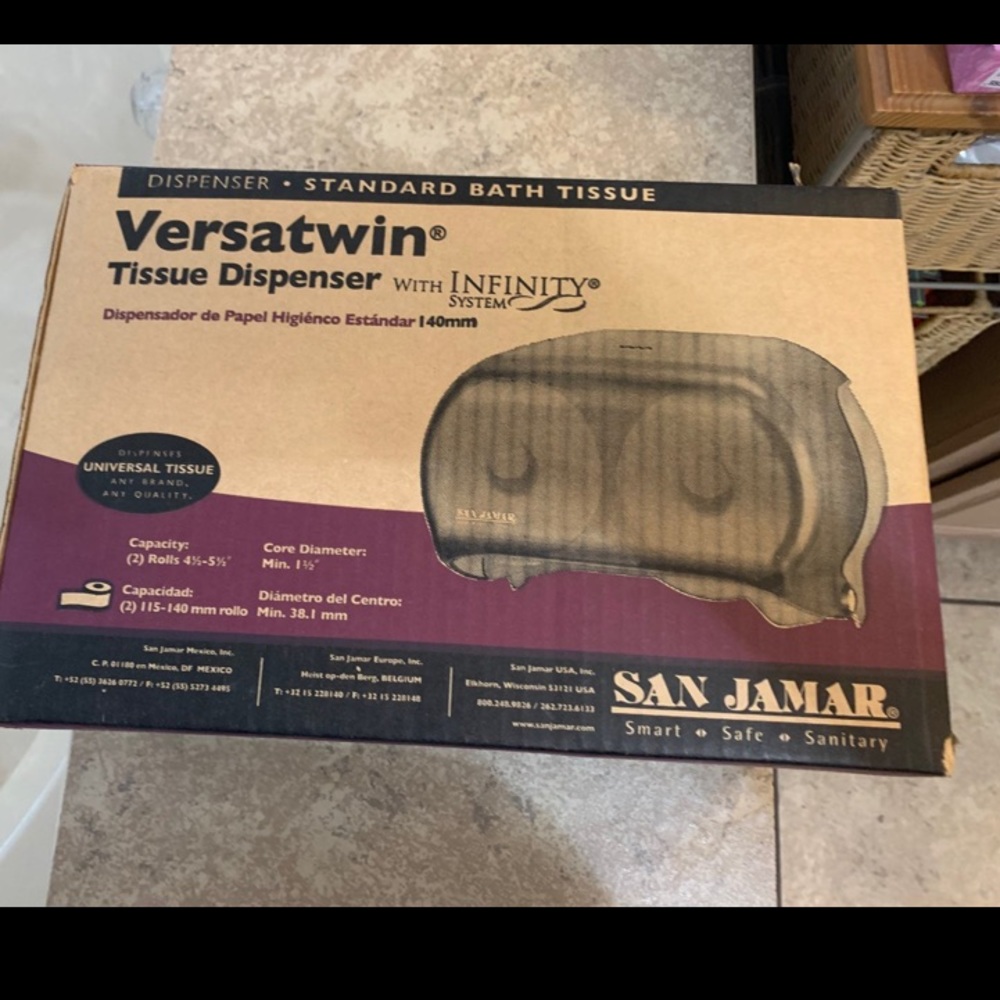 New! SAN JAMAR Versatwin Standard Bath Tissue Dispensar w/ Infinity System